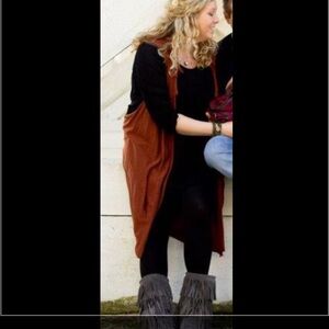 Anthropologie moth long oversized duster vest
